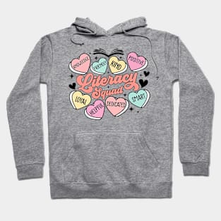 Literacy Squad Hearts Teacher Valentine_s Day Hoodie